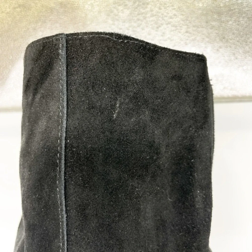 BP. Women's Hensley Lea Black Suede Block Heel Over the‎ Knee Boots Size 7.5 M